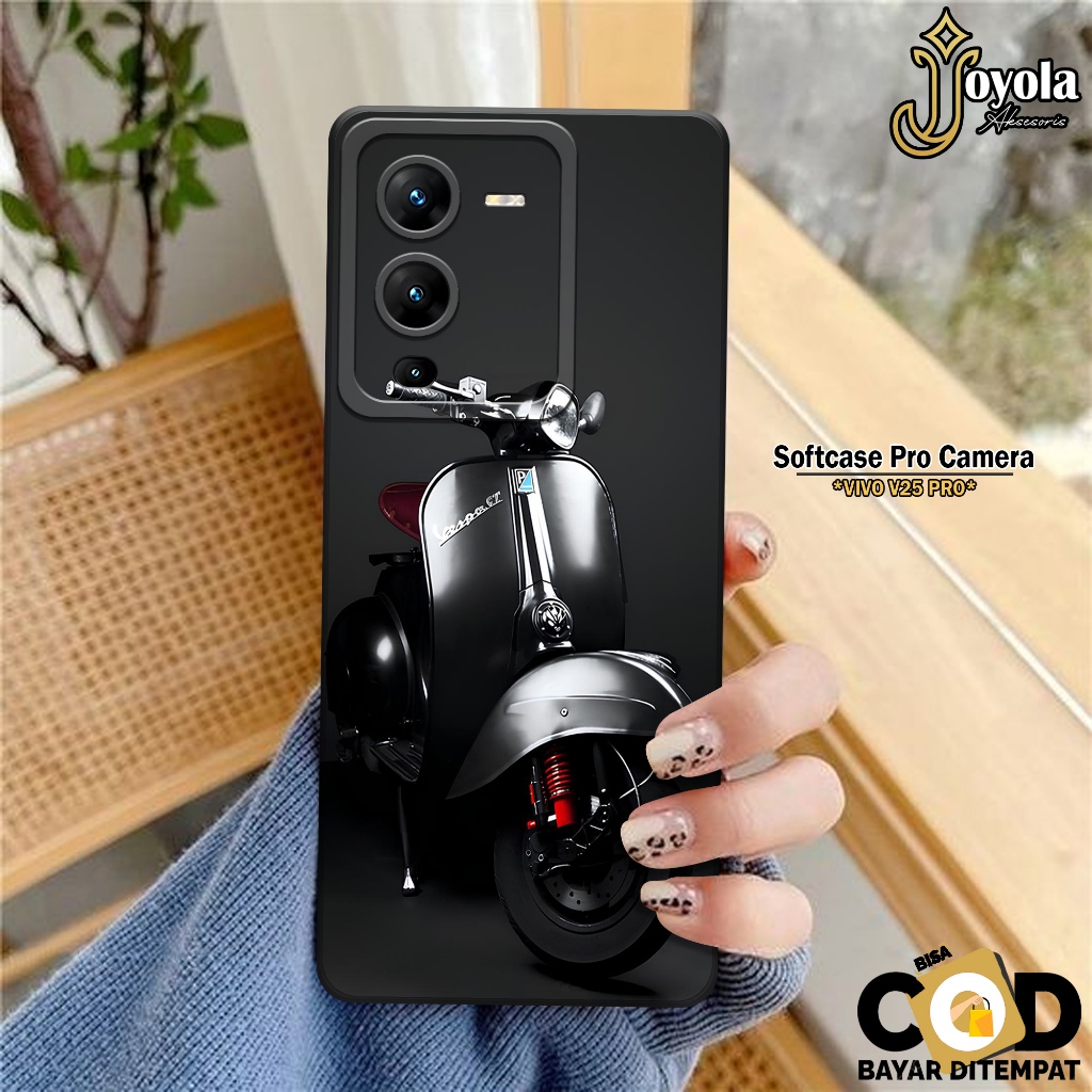 เคส HP Vivo V25 Pro - เคสแฟชั่น Vespa - Pro Camera Silicone - Vivo V25 Pro Softcase - เคส Vivo V25 P