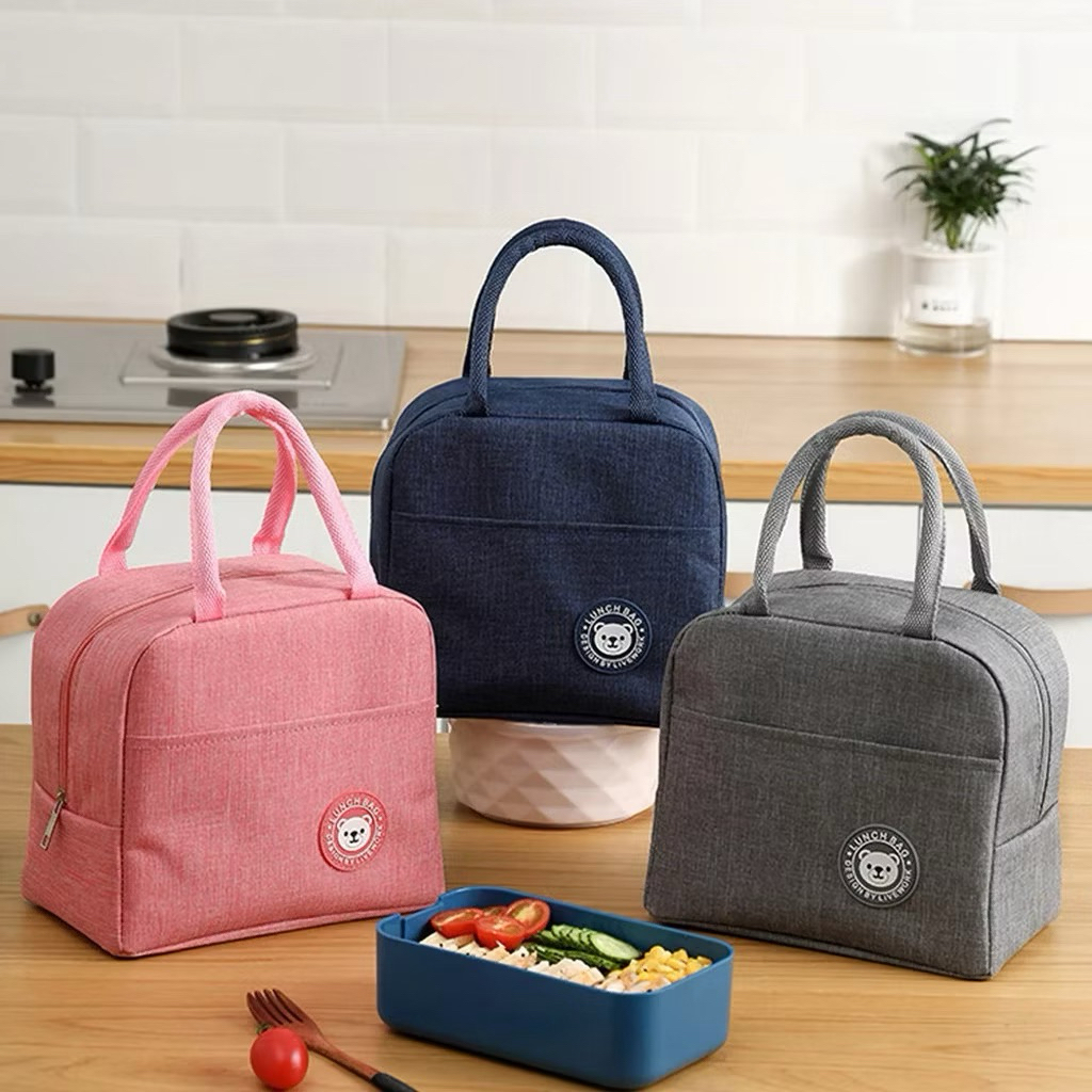PLAIN LUNCH BAG / COOLET LUNCH BAG LUNCH BAG TRAVEL BAG 2 LAYERS MULTIPURPOSE LUNCH BAG / PORTABLE B