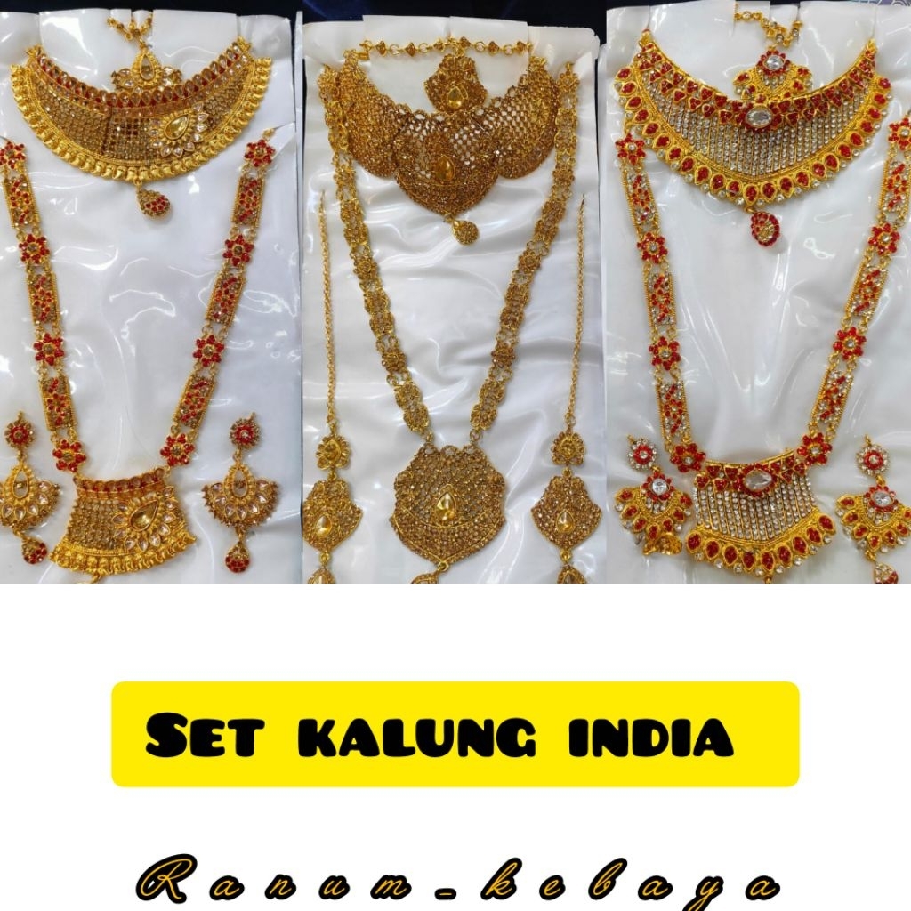 SWAROVSKI ชุดสร้อยคออินเดียครบชุด - jodha akbar สร้อยคออินเดีย - ชุดเจ้าสาวสร้อยคออินเดียสวารอฟสกี้