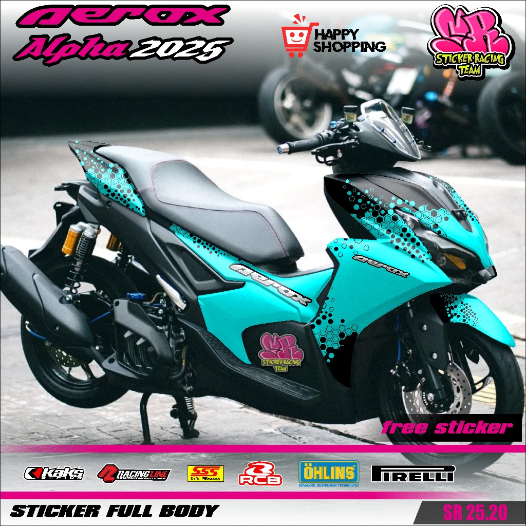 Yamaha Aerox Alpha Turbo Full Body สติกเกอร์ 2025 Aerox Alpha Turbo Racing Simple Aerox Alpha Simple