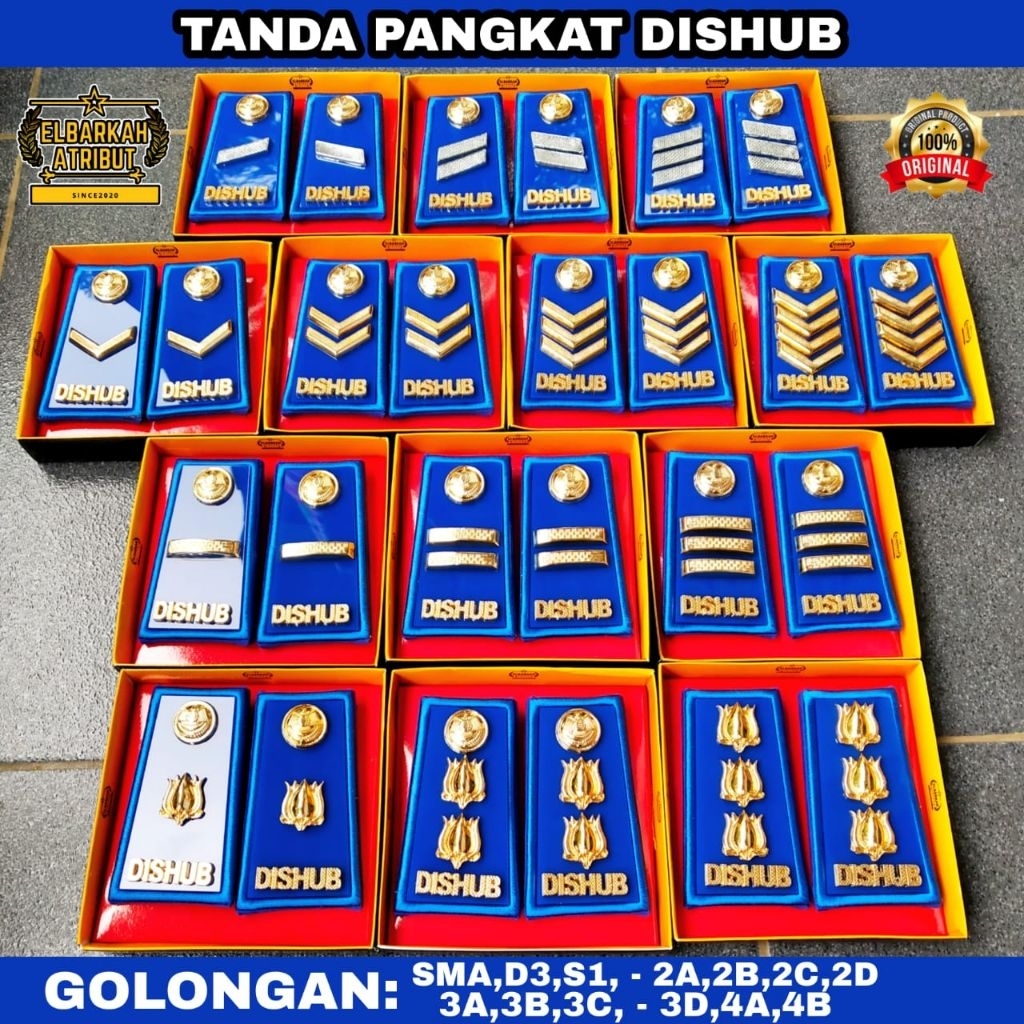 MERAH DISHUB RANK PDH (Dinas Transportation) อะคริลิคนูนโลหะเย็บปักถักร้อยสําหรับโรงเรียนมัธยมอาวุโส