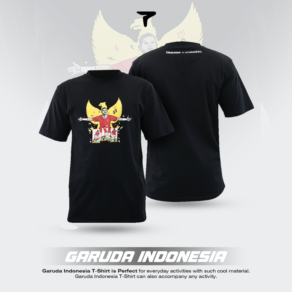 TRACKER X VIVA GOAL: GARUDA INDONESIA BLACK กางเกงขาสั้นผู้ชาย