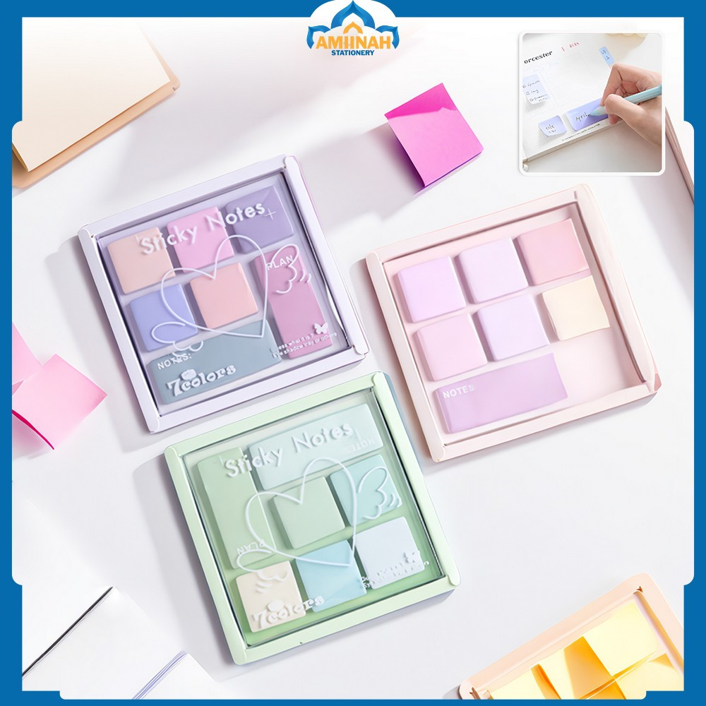 Sticky Notes Macaron Pallate Edition Mini Aesthetic Sticky Notes / Sticky Notes Eye Shadow Shape Sma