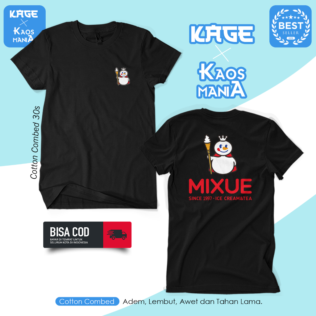 MIXUE ICE CREAM V2 I Love You เสื้อยืด - You Love Me / Cotton Combed 30s เสื้อยืด KAGE เสื้อยืด