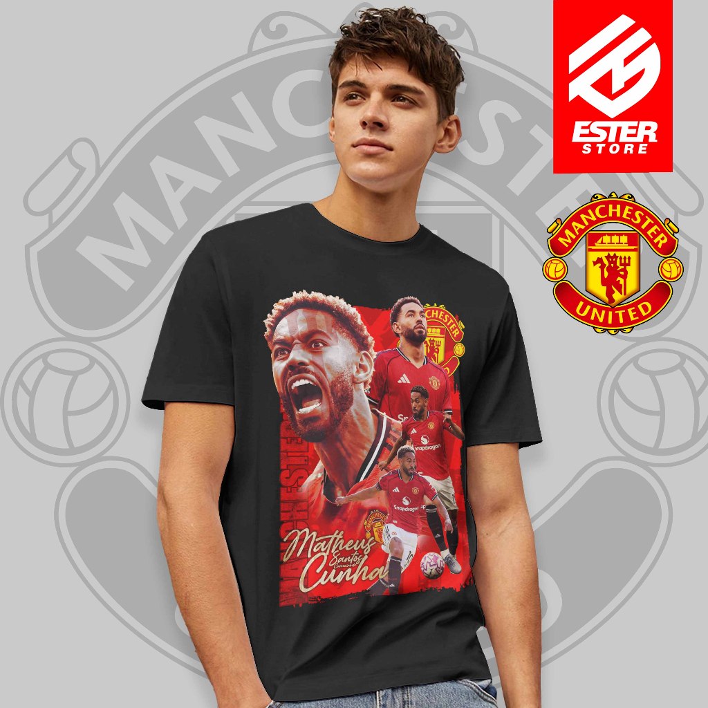 Esterstore.id ES125 – เสื้อยืด Manchester United FC Matheus Cunha
