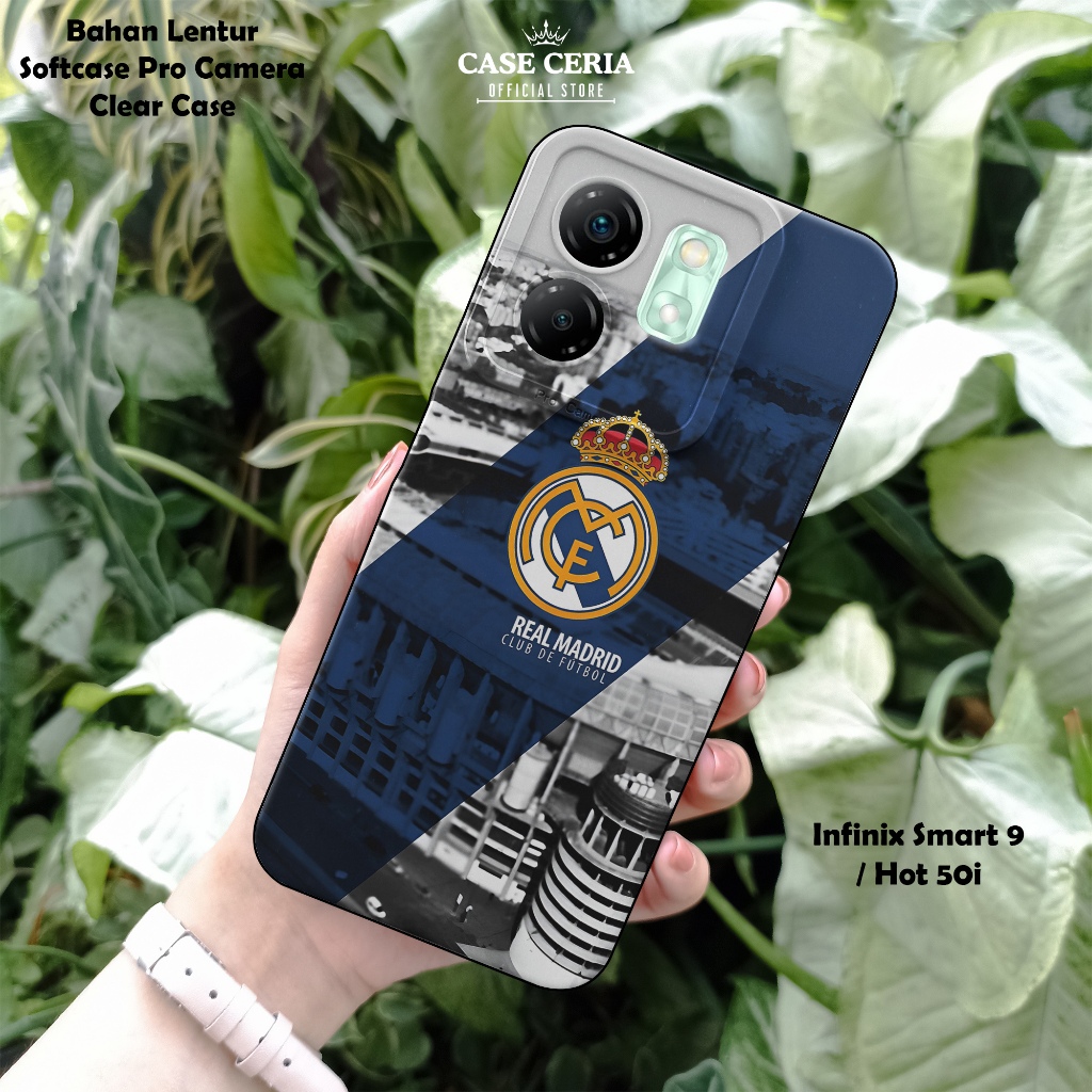 เคสสําหรับ Infinix Smart 9 / Hot 50i – Football Club Motif Casing 1 - Pro Camera Softcase – ซิลิโคนใ