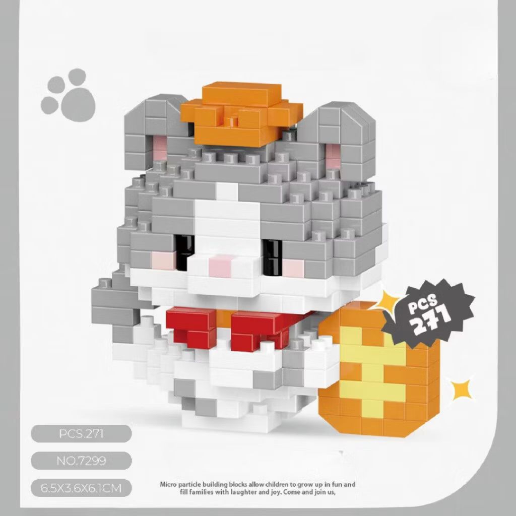 LEGO WOW MEOW WOOF BUILDING BLOCKS คูปอง 271 ชิ้น MINI LEGO BLOCKS