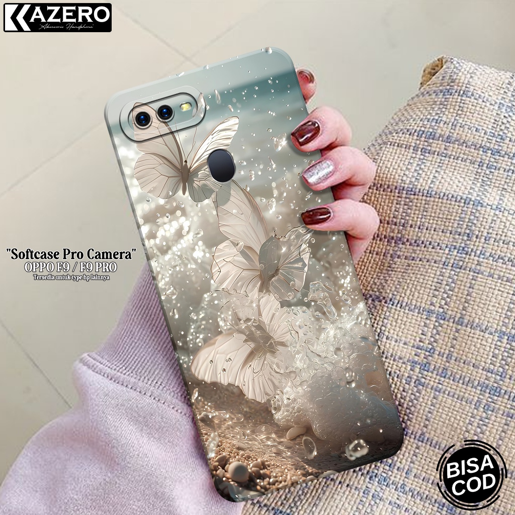 HP OPPO F9 / F9 PRO แฟชั่นล่าสุดเคสผีเสื้อ Softcase OPPO F9 / F9 PROSilicone Pro เคสกล้อง OPPO F9 / 