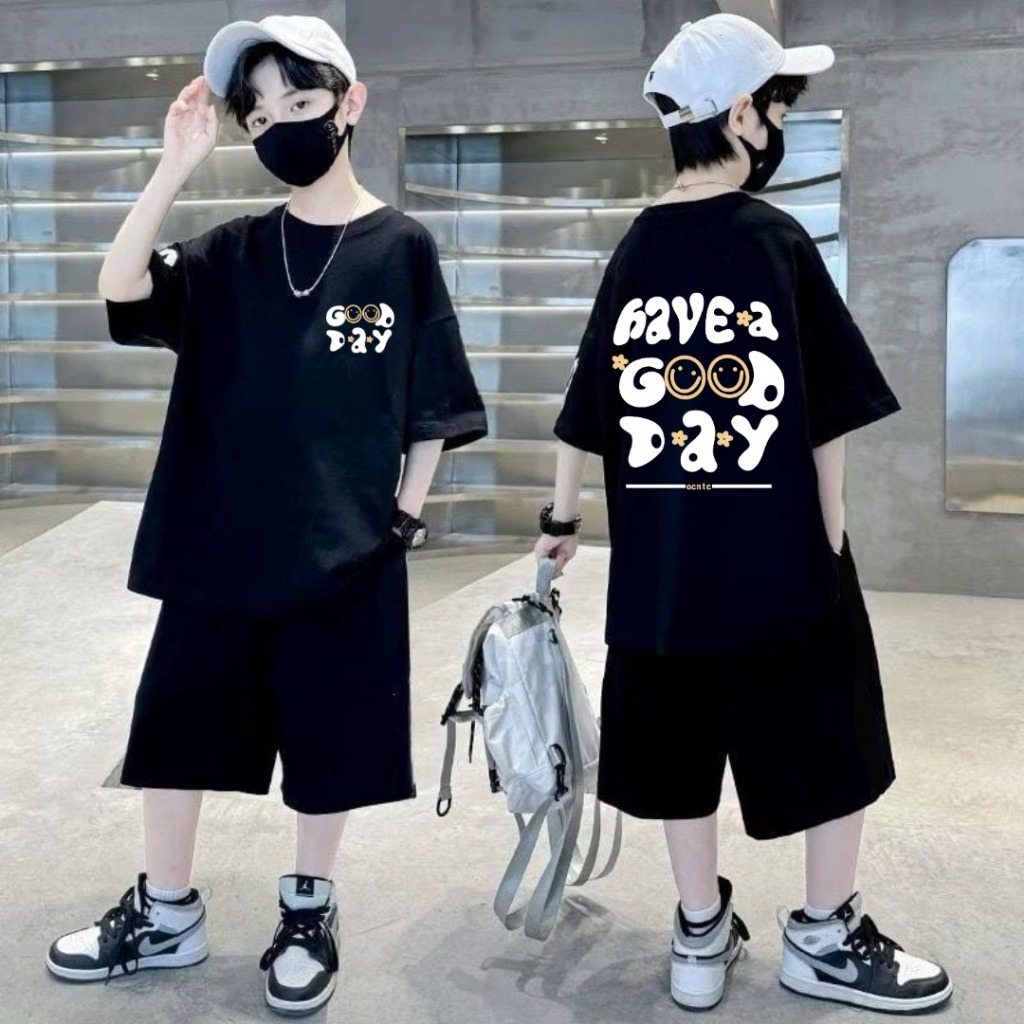 ล่าสุด ชุดกางเกงขาสั้นเด็กชาย Oblong Asgard777 ชุดเด็กวันดี