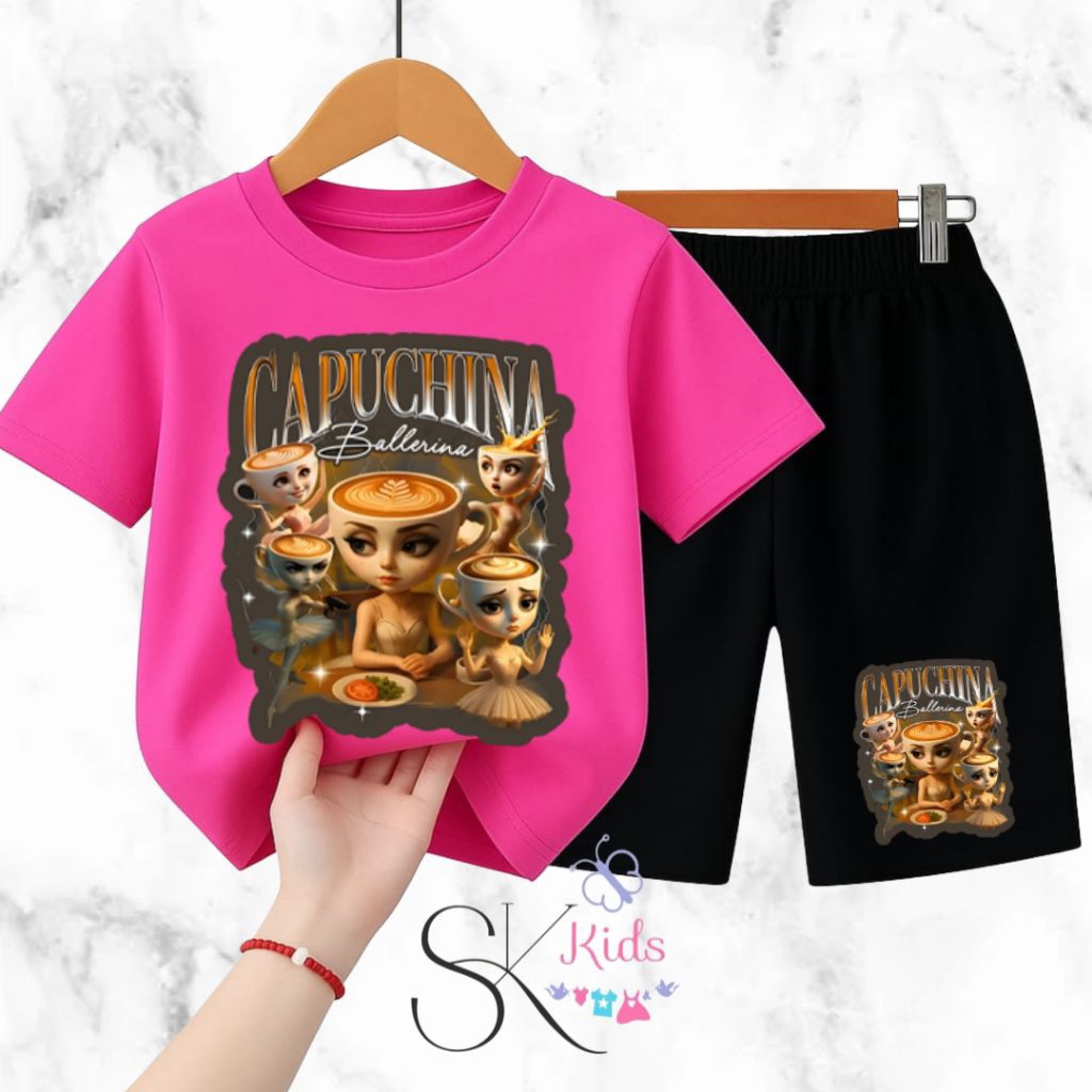 SK Kids99 Brown Cappuccino Ballerina Set สําหรับเด็กผู้หญิงอายุ 2-10 ปี