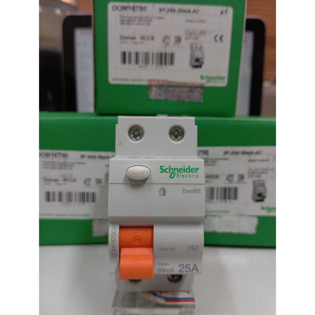 Schneider Electric RCCB 25A 2P - DOM16790 ต้นฉบับ