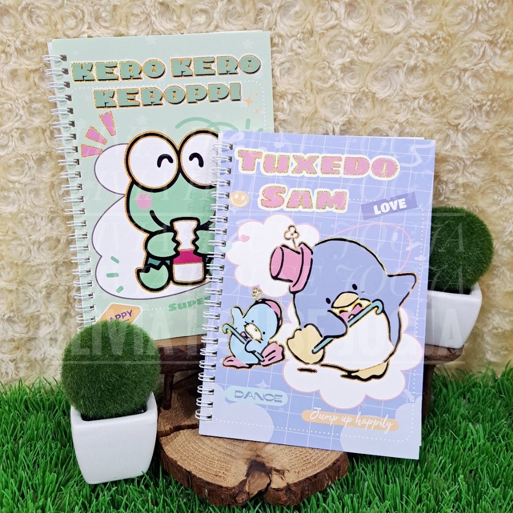 Keroppi Tuxedosam Spiral Book A5-8004 Keroppi Tuxedosam Line Notebook