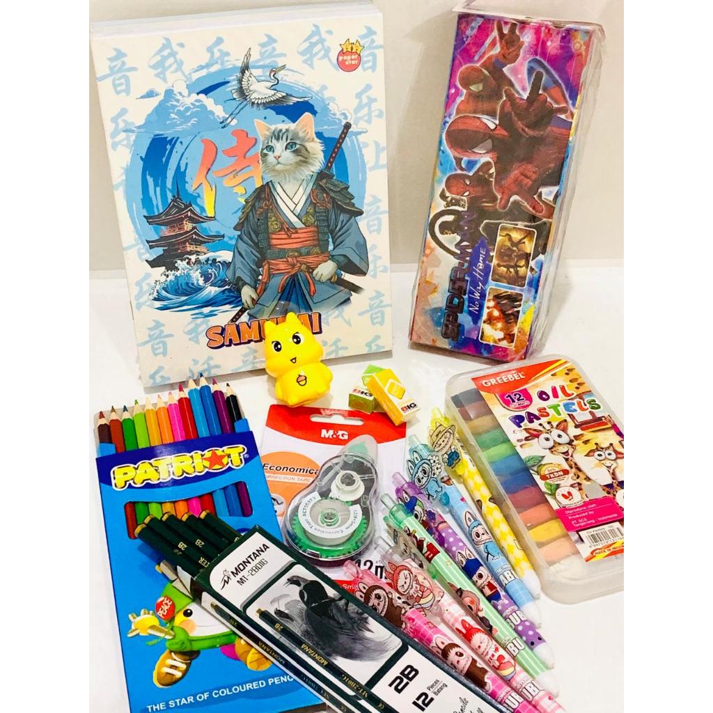 9 IN 1 SCHOOL BOOK SUPPLEIES แพคเกจ / SCHOOL STATIONERY