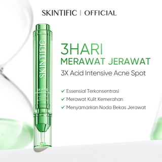 SKINTIFlC - 3X Acid Intensive Acne Spot Gel Serum 11g | Acne Treatment Spot Gel Serum Mengurangi Pori Tersumbat Mengontrol Sebum with 3X Acid Salicylic Acid Lactic Melembabkan  Menghilangkan Bekas Jerawat Kulit Beruntusan