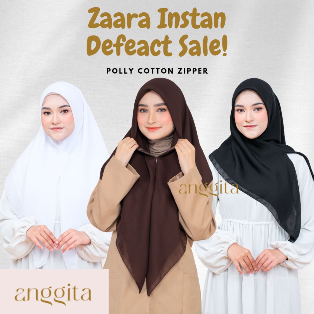 Anggita.id Defeact ❗️ ซิป Reject Hijab Zaara ซิปโพลีคอตตอนทันที