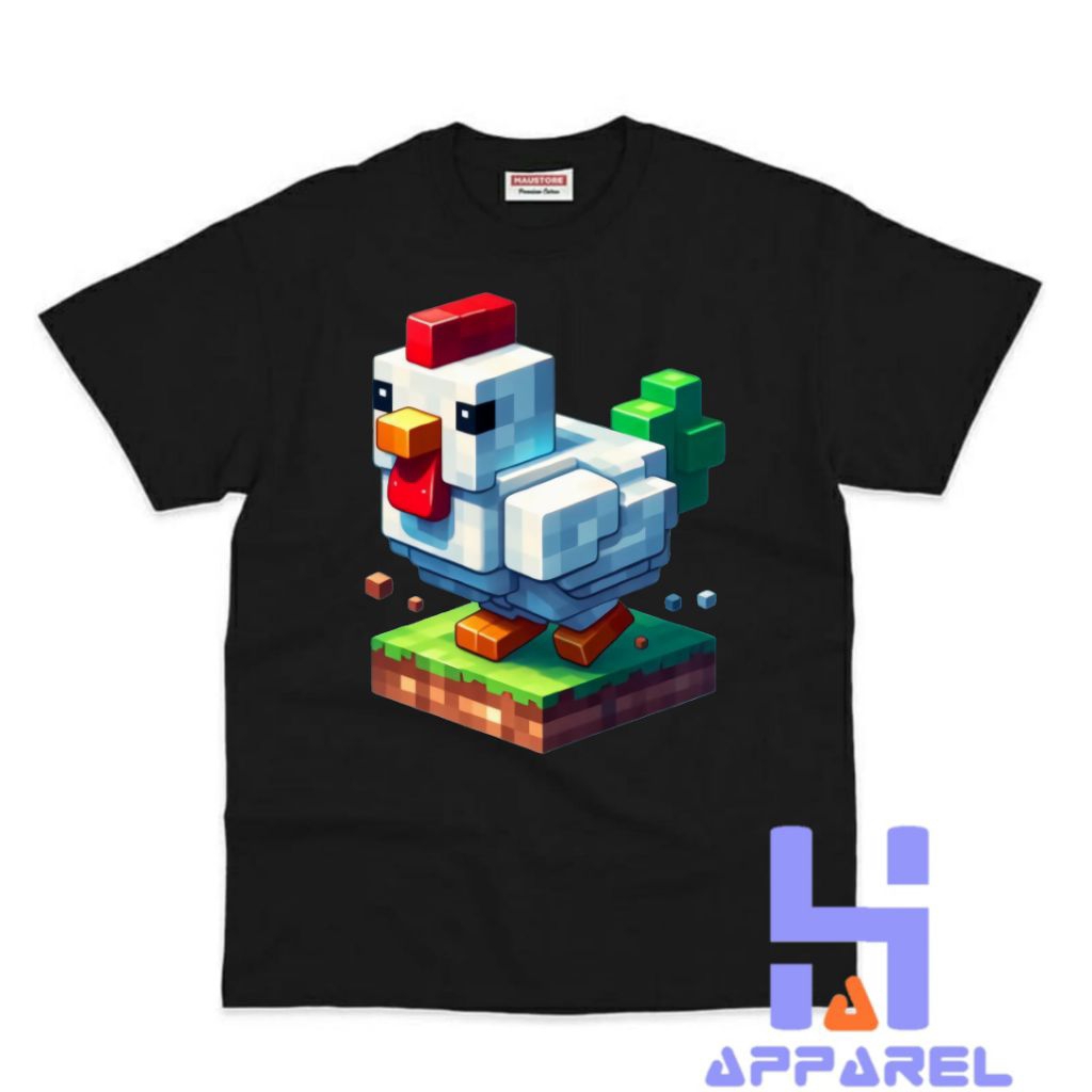 CHILDRENS CLOTHES CHICKEN JOCKEY MINECRAFT CHILDRENS เสื้อยืด