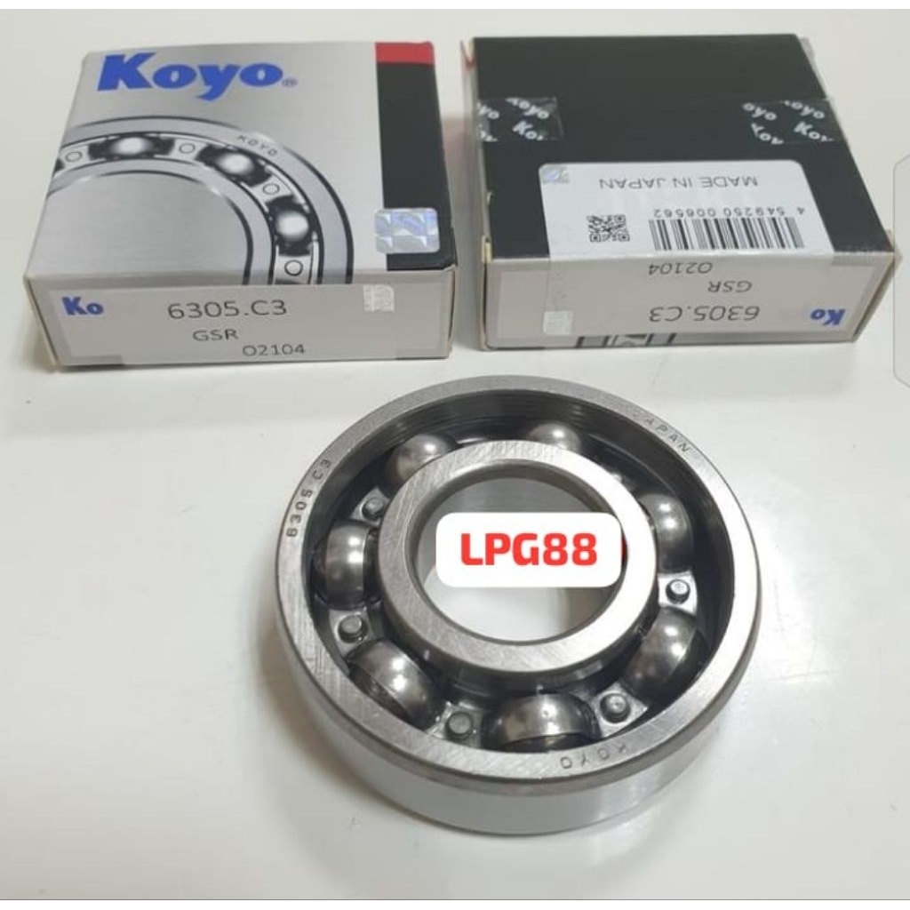 BEARING 6305 C3 KOYO พร้อมฝาครอบเปิด 6305C3