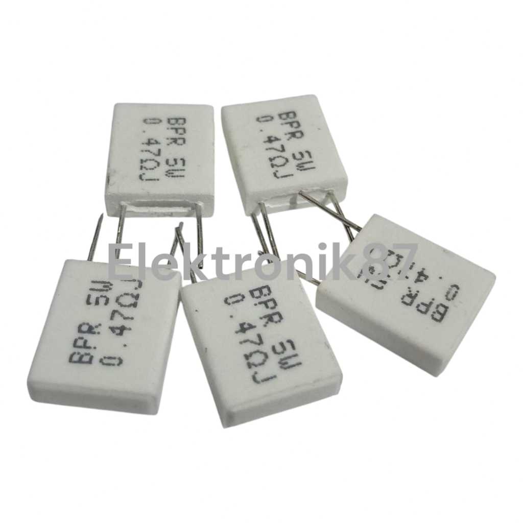 BPR 5w ohm 0.47 Resistor รุ่นยืนหรือแบน ขุนนาง