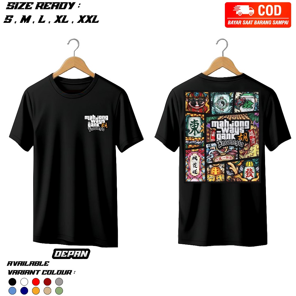 Mahjong Ways Gank Indonesia GTA Style T-Shirt - Mahyong Majong PG Soft Packoy Maxwin Pragmatic Play 
