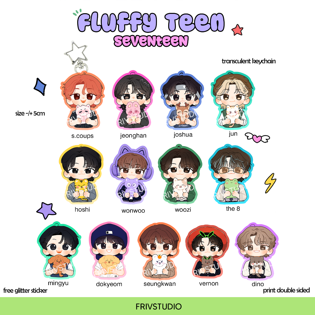 FUFFY TEEN SEVENTEEN KEYCHAIN
