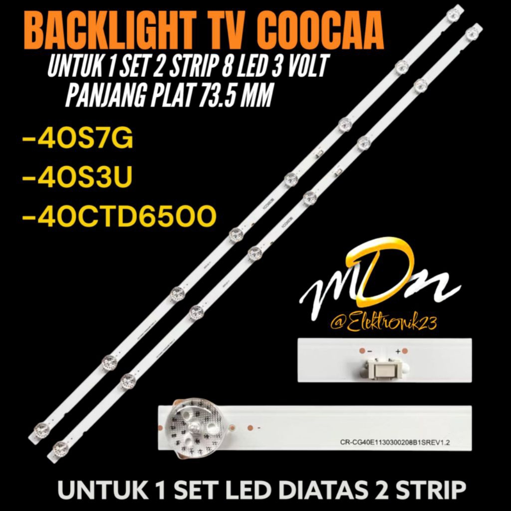 COOCAA 40 INCH LED TV BACKLIGHT 40S3U-40S7G-40 CTD6500 COOCAA 40 INCH TV BACKLIGHT