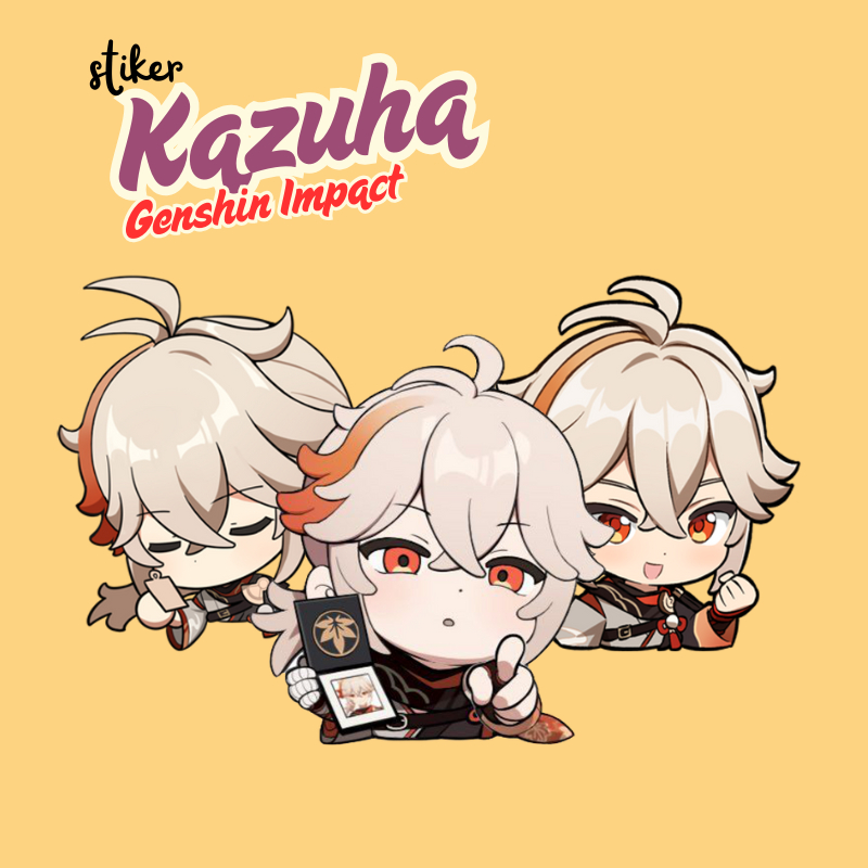 สติ๊กเกอร์ Kazuha Genshin Impact | สติ๊กเกอร์ Merch Genshin Impact Kazuha ไวนิลเคลือบเงากันน้ํา