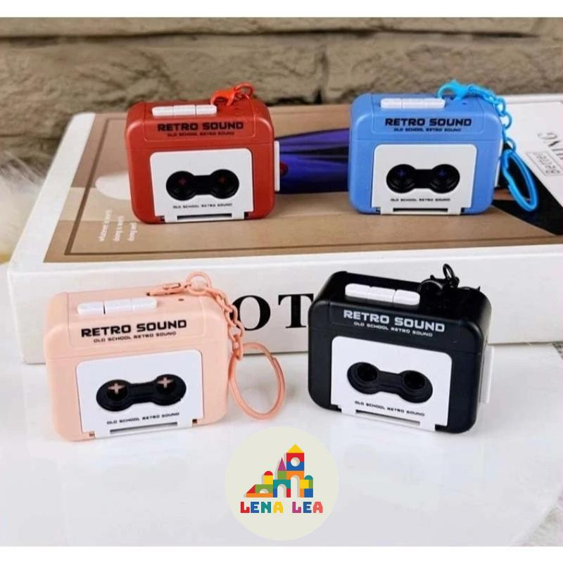 GANTUNGAN TokoLenaLea Retro Voice Recorder พวงกุญแจ Mini Voice Recorder Retro Casette Recorder ของเล