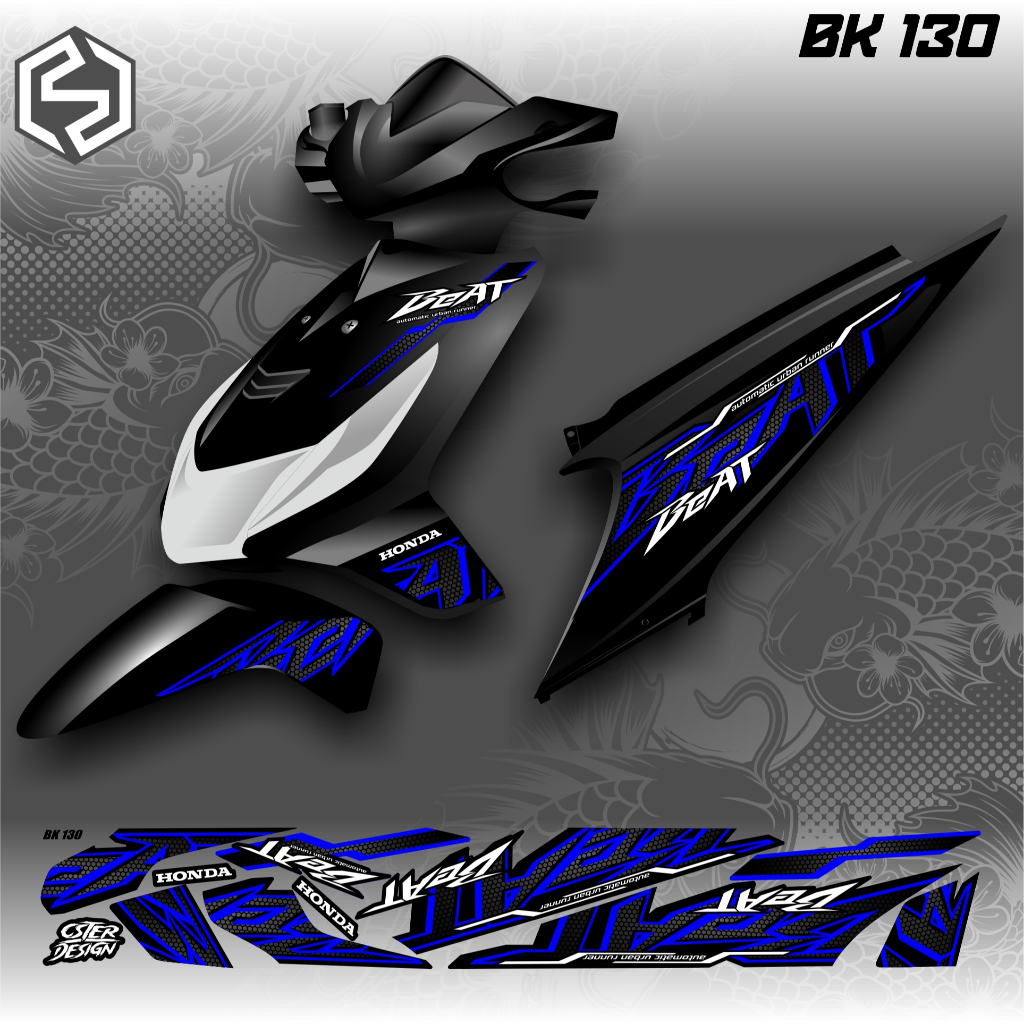 HONDA BEAT CARBON ICON RACING STRIPING THAILAND VARIATION BK 130 / BK 138