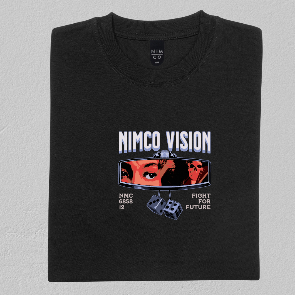 Nimco Original T-Shirt 6858 VSN12 เสื้อยืดสีดํา