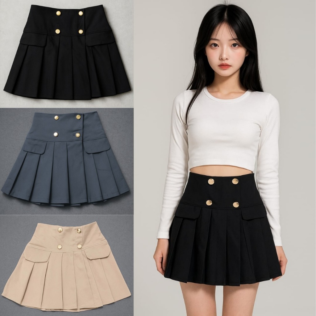 WOMENS SKIRT / SHORT SKIRT / MINI SKIRT / SHORT PLATED SKIRT 6923