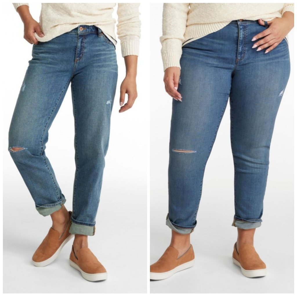 LLBean กางเกงยีนส์ผู้หญิง Signature Boyfriend Ripped