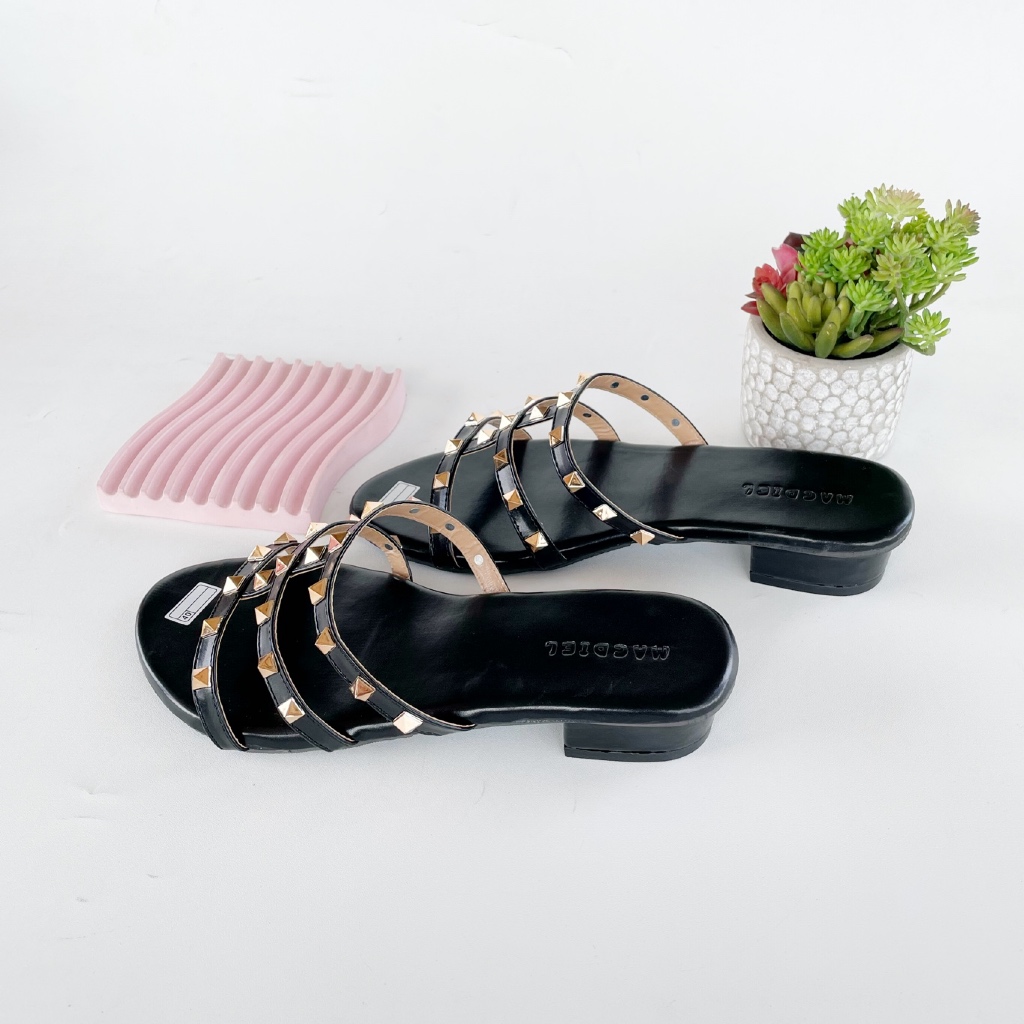 Magdiel Vitaly Heels รองเท้าแตะผู้หญิง อินเทรนด์ ส้น 3 ซม.