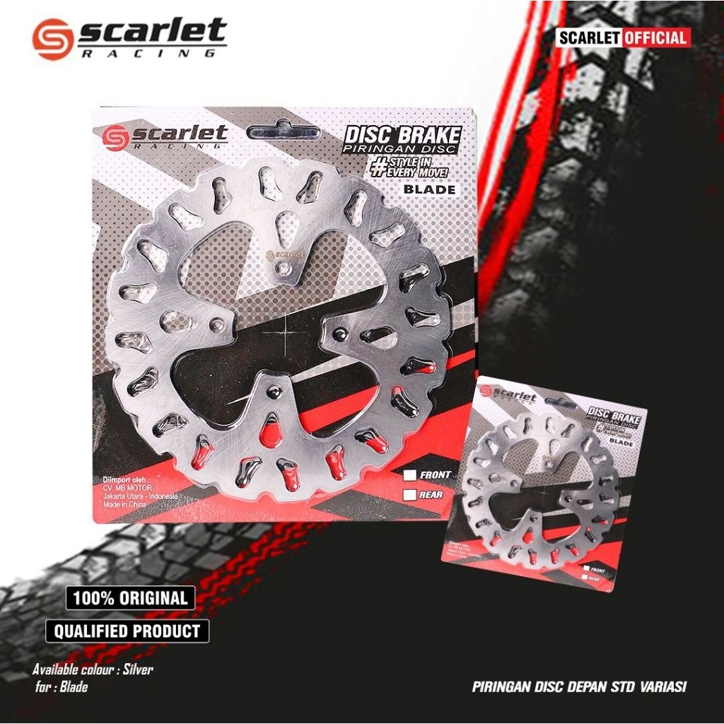 Scarlet racing จานหน้า 220 มม. ใบมีด/Revo absolute/Revo fit/Supra 125 ฉีด/Jupiter z/MX/MX/MX/MX/Vega