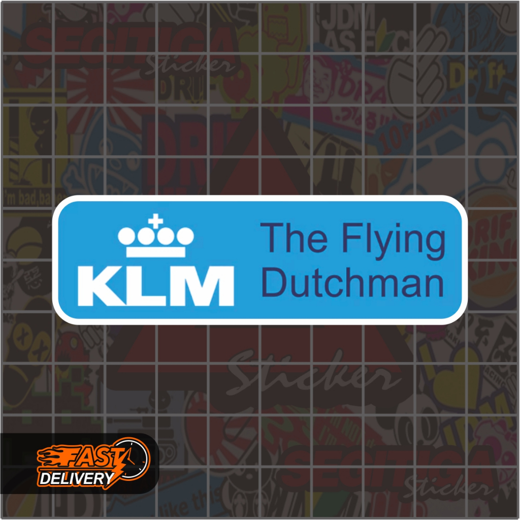 สติ๊กเกอร์ KLM The Flying Dutchman ขนาด 8 x 2.5 ซม