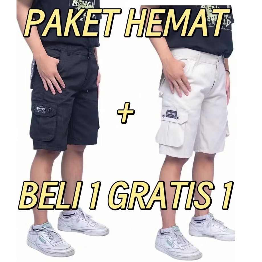 SAVING PACKAGE BUY 1 แถม 1 ORIGINAL MENS CARGO SHORTS กางเกงขาสั้นผู้ชาย