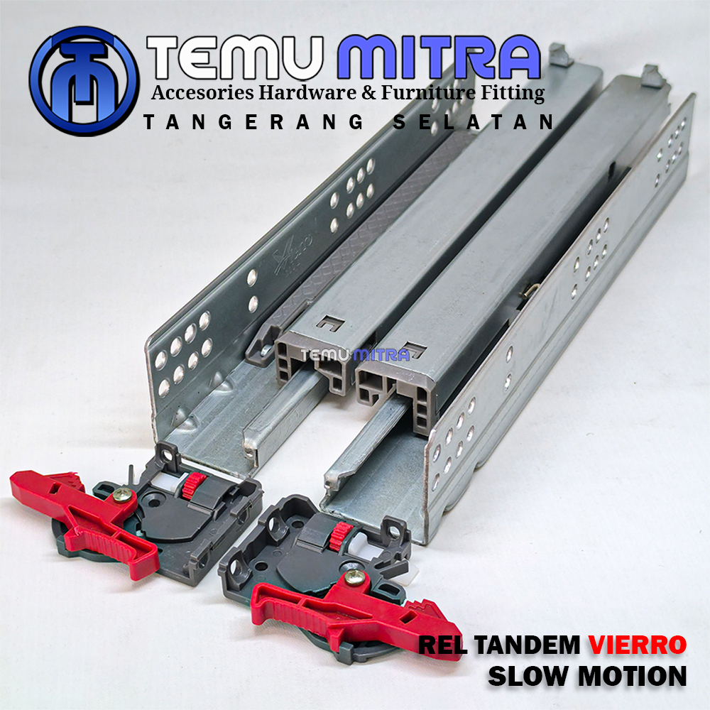 รางลิ้นชักขยายเต็ม Tandem ราง Tandem vierro รางการเคลื่อนไหวช้าแบบขยายเต็มรูปแบบ