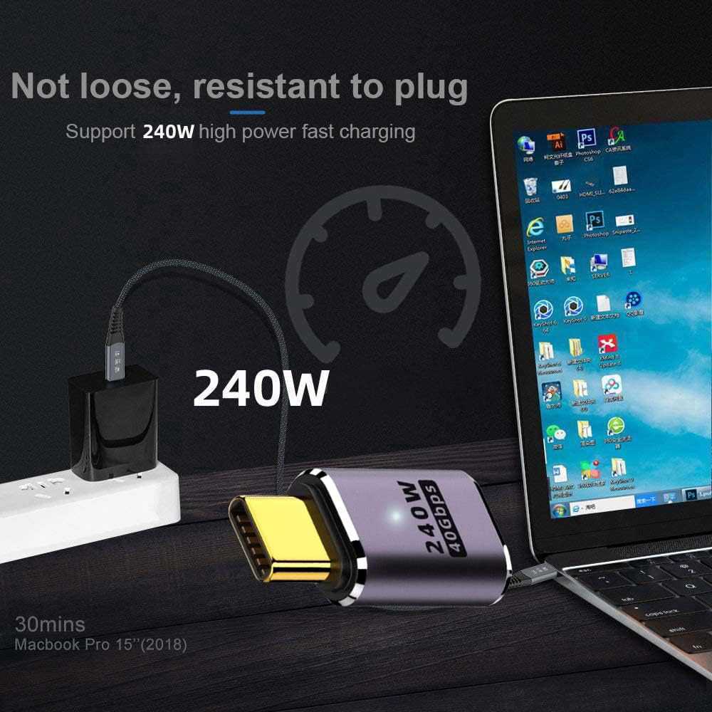 SHIWANA OTG USB Type C 4.0 ถึง Type C 40Gbps 240W อะแดปเตอร์แปลง - SH-40