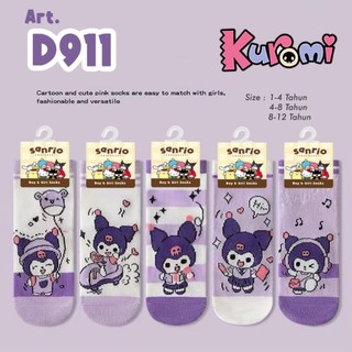 3 Pasang Kaos Kaki Anak Prempuan Motif Sanrio Kuromi Cinamorrol PAud TK SD