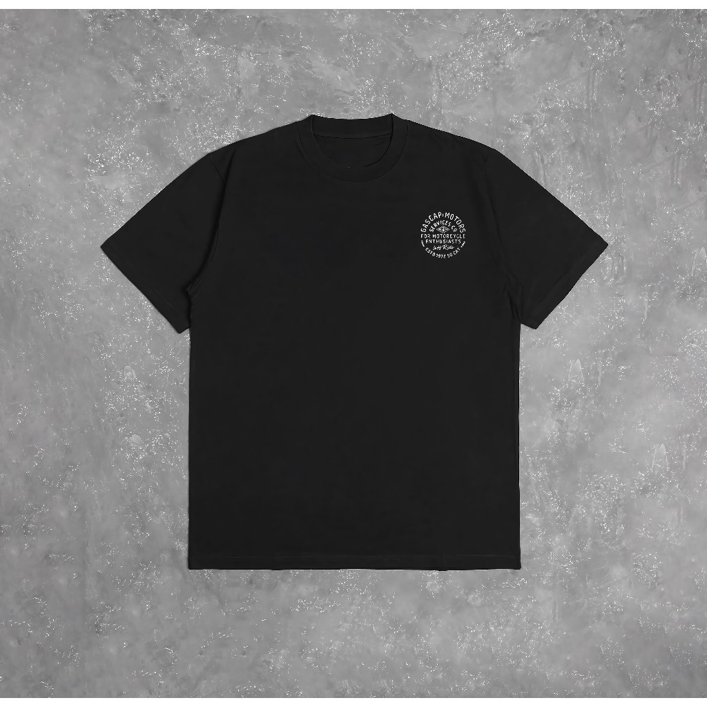 Wallflowers Motorcycle Biker T-shirt / Retro "Gascap Motors" T-shirt / Vintage Touring Motorcycle Cl