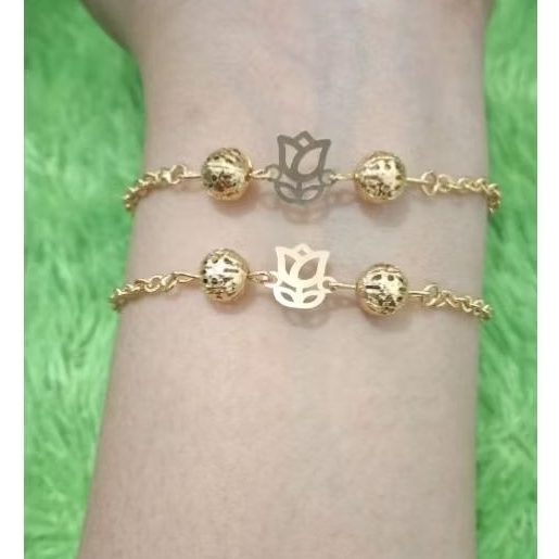 สร้อยข้อมือเชือกโซ่บอลทิวลิป Semaer Ismoyo J5