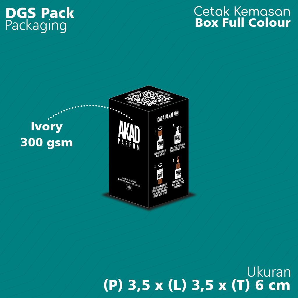 กล่องโลโก้ Full Color/Own แบบกําหนดเอง Size L x W x H = 3.5 x 3.5 x 6 ซม.