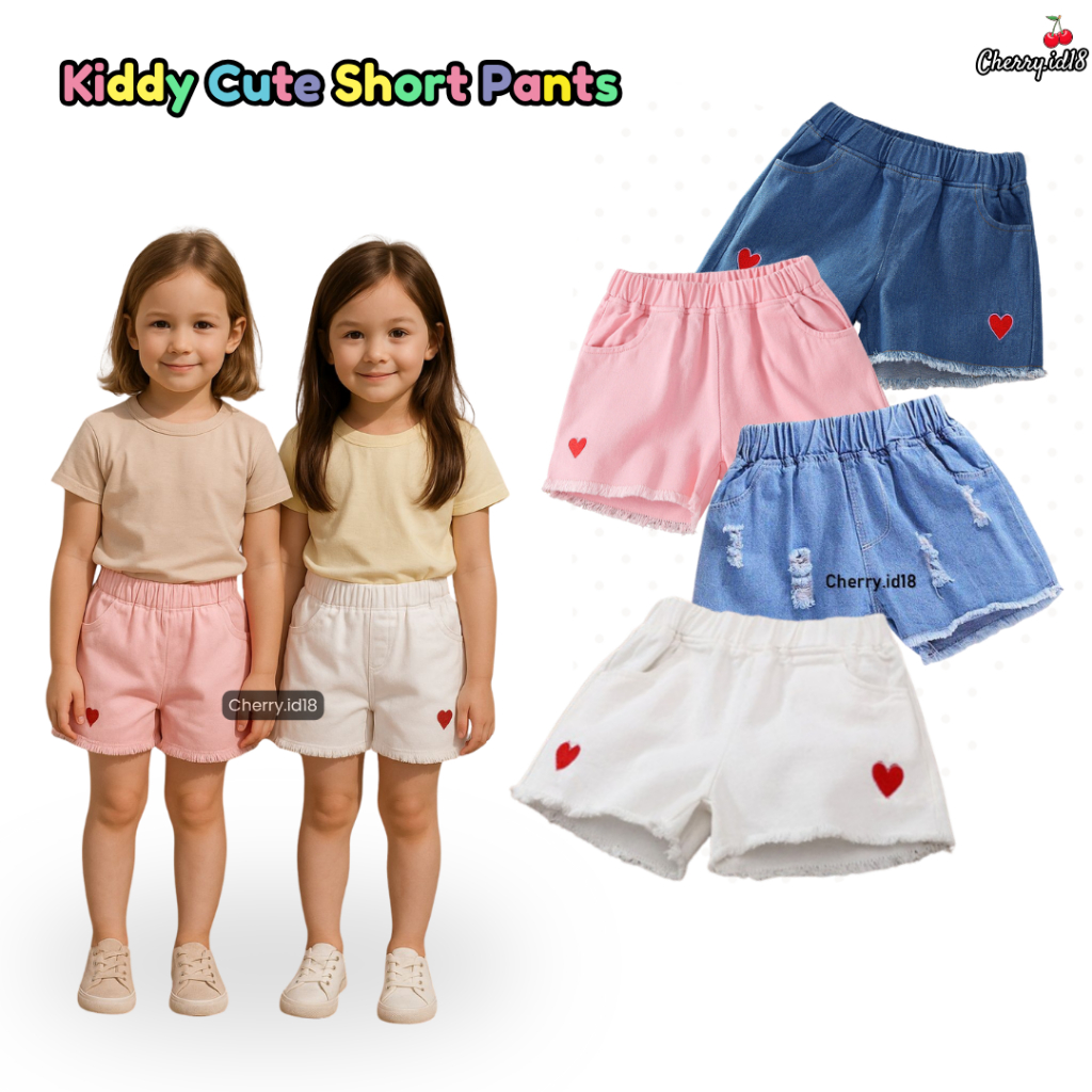 Cherry Cute Girls Shorts / Girls Jeans Kids Hotpants CP002