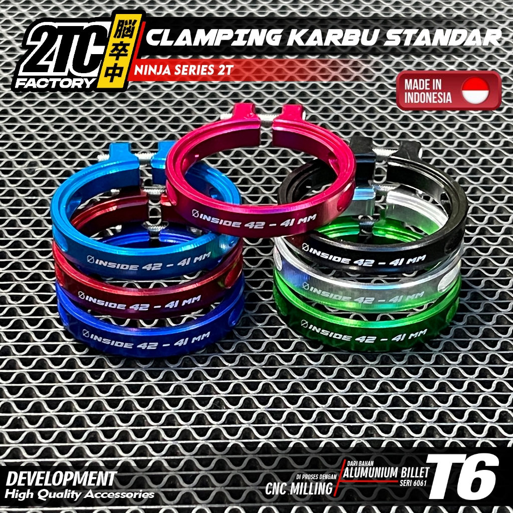 CARBURETOR CLAMP INTAAKE CLAMPING NINJA 2-STOKE SERIES INTAKE STANDARD CNC BY 2TC FACTORY