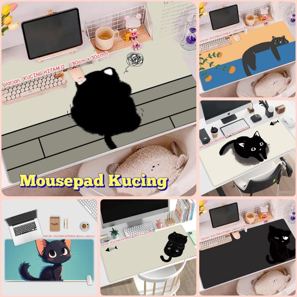 GAMING MOUSEPAD PREMIUM LARGE TABLE MAT CUTE ANIME CAT MOUSE PAD CUTE CAT CARTOON VARIANT|วอลเปเปอร์