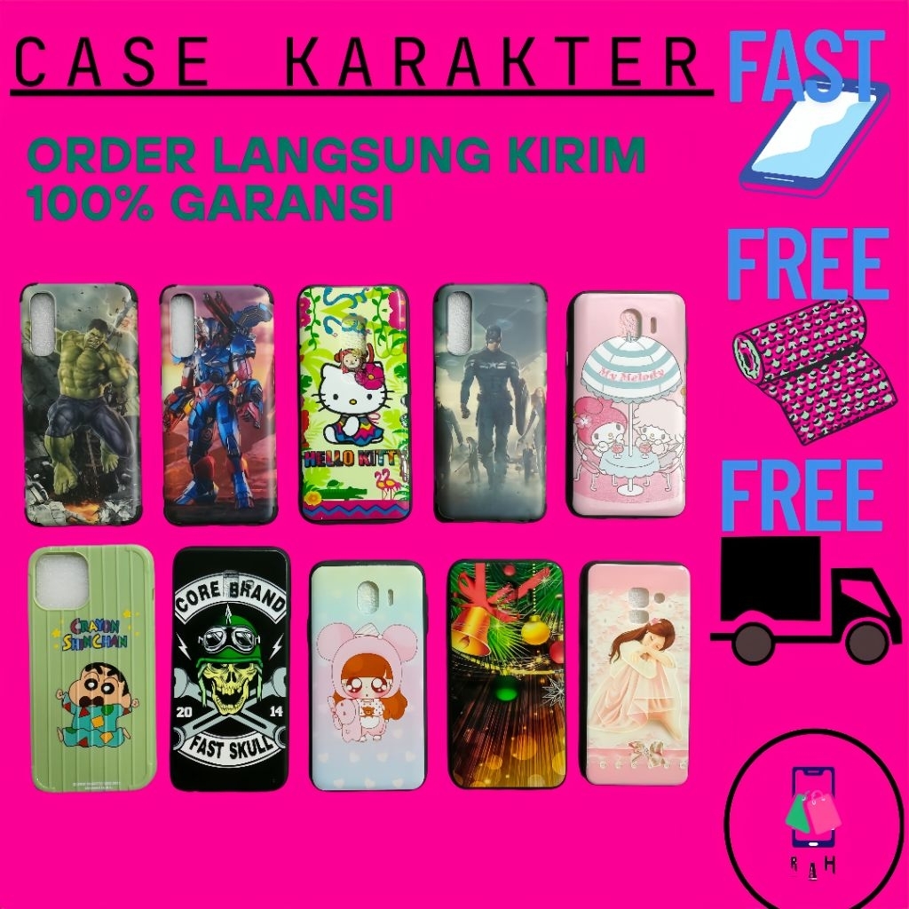 Softcase Silicone Case Character Motif Viral Vivo v7 v9 v11 v17pro v15 v15pro v17 V19 y83 Y50 Opp Re