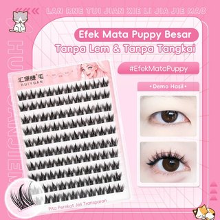 Bulu Mata PUPPY No Lem - Mata Bulu Polos & Manis