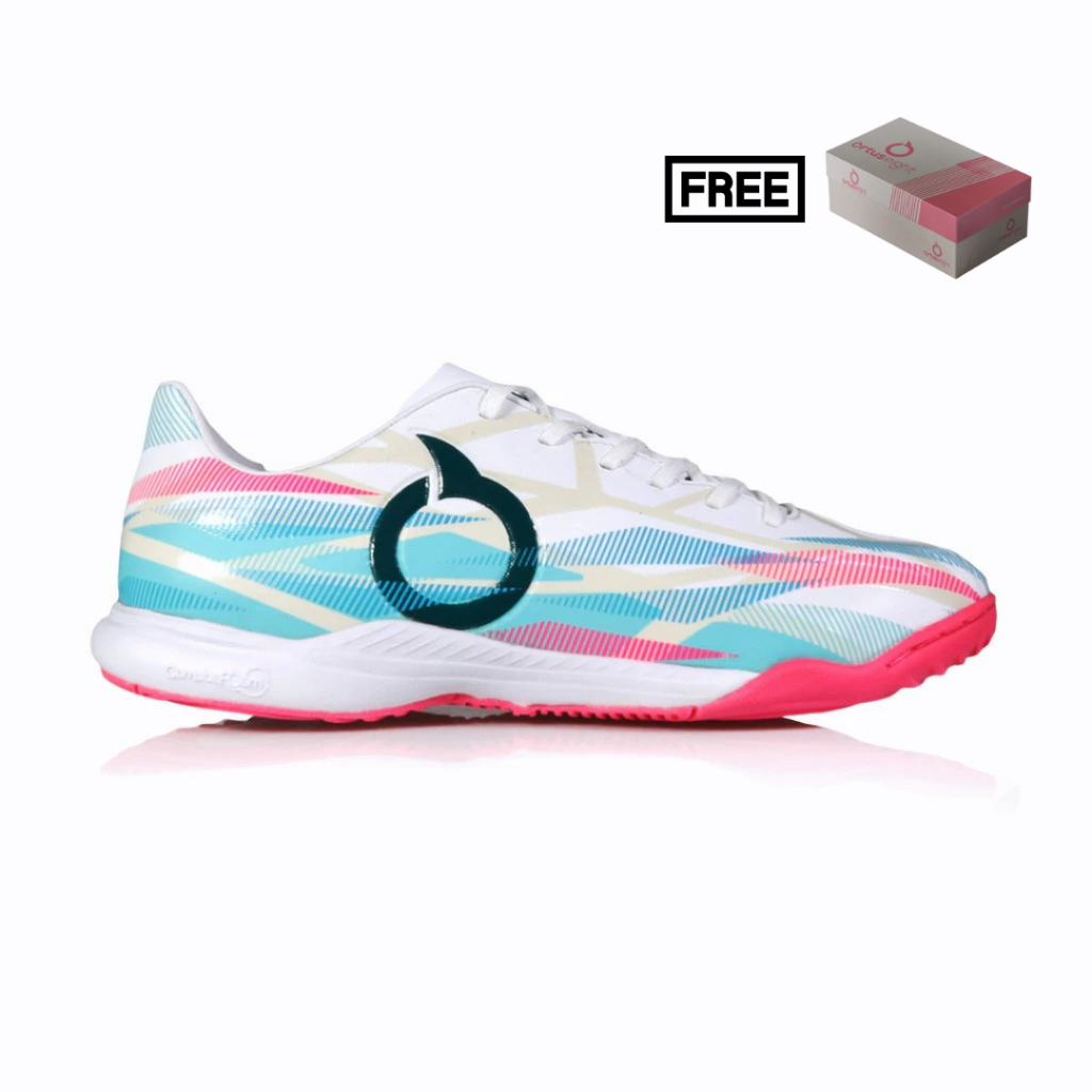 Ortuseight Catalyst Hyperion IN Futsal Shoes - White/Cyan/Pink