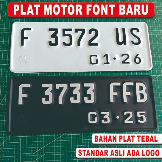 สําหรับรถจักรยานยนต์ใหม่ FONT และ OLD FONT สีขาวและหมายเลขสีดํา USING สติ๊กเกอร์ตัดมาตรฐานต้นฉบับ