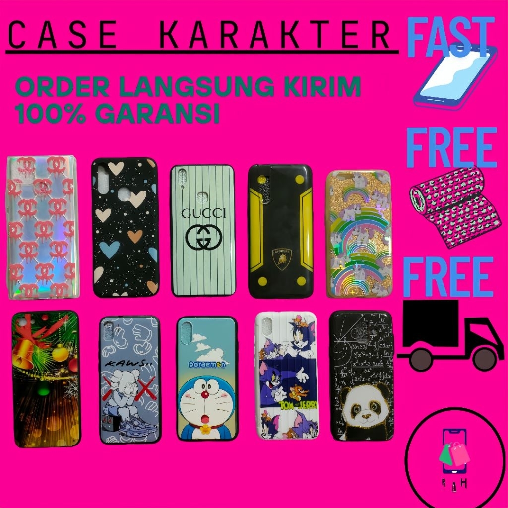 SAMSUNG Softcase Silicone Case Character Motif Viral Realme real3 5i/c3 real6 real7 c11 c12 c15 c17 