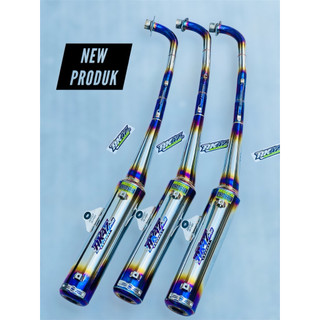 Knalpot Standar Racing Jupiter z / Vega r AK47PRO Bluemon Thailand Original . (NO COD FREE LASER NAMA)